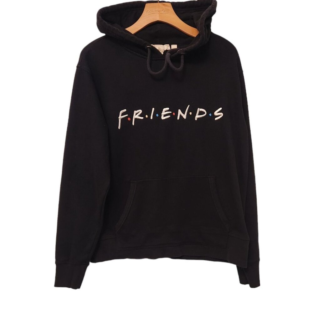 FRIENDS Hoodie Adult Size Medium Black Warner Bros‎ TV Show Merch Embroidered